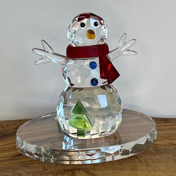 PartyLite Crystal Snowman Tea Light Holder Holiday Decor - Picture 1 of 14